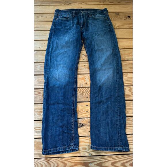 Levi’s 513 Straight Leg Jeans Size 34x34 Men’s Blue - Picture 1 of 7